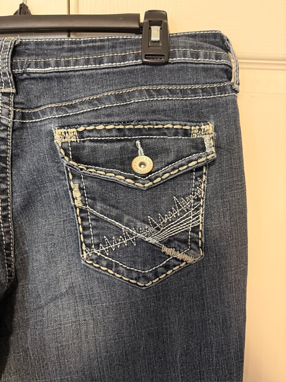 ANA Dark Blue Women's Jeans with Contrast Stitching Boot Cut